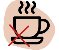 Vermeidung von Koffein und Taurin